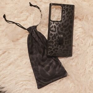 Loopy Case Note 20 Ultra Midnight Leopard Matte And Gloss Matching Storage Bag